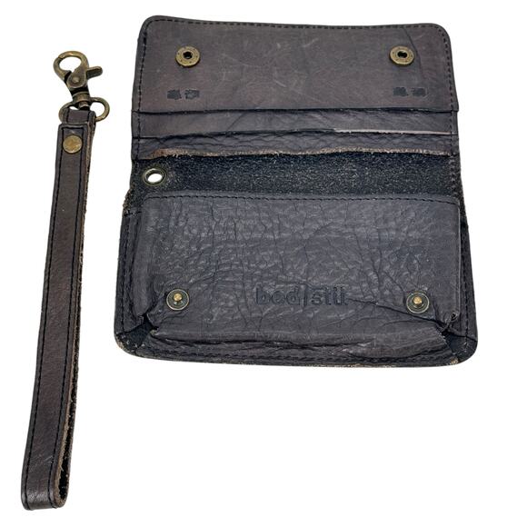 Bed Stu Wristlet Fold Wallet Women's Leather Distressed Brown Small Western - Picture 6 of 12